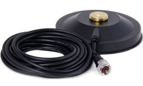 Tram 1267R 5 1/2" NMO Magnet Mounting w/Rubber Boot PL-259 Male Connector