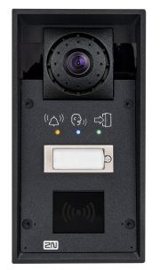 2N 9151101CHRPW 01334-001 IP Force Intercom - 1 Button + HD Camera + Pictogram + 10W Speaker + Card Reader Ready