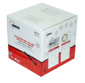 Shireen DC-1020 Cable Cat5e UTP 24 AWG Outdoor Gel Filled 1000ft (305 m) Black