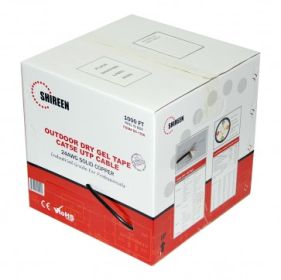 Shireen DC-1030 Cable Cat5e UTP 24 AWG Outdoor Dry Gel Tape 1000ft (305 m) Black