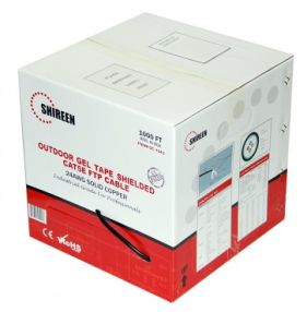 Shireen DC-1042 Cable Cat5e UTP 24 AWG Outdoor Dry Gel Tape 1000ft (305 m) Black