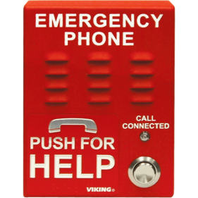 Viking Electronics E-1600A-EWP Emergency Phones Red with Built-In Voice Announcer