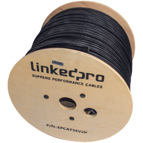 Linkedpro EP-CAT5E-V2P Cable Cat5e UTP 6 AWG Outdoor CCA with 2 Power 1000ft