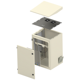 Linkedpro LP-FORTE-16U-R3 Outdoor cabinet with Fans and Thermostat with Rack of 19" of 16 U