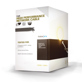 Linkedpro PRO-CAT6 Cable UTP Cat6a 23 AWG Indoor Cooper CCA 1000 ft