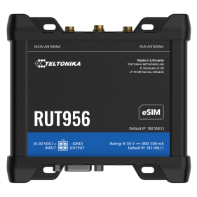 Teltonika RUT956 RUT956A00A00 Router 4G LTE eSIM™ Dual Sim 802.11b/g/n PoE+