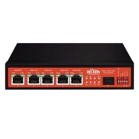 Wi-Tek WI-PS306GF-UPS-15A Switch 5 GB. + 1 SFP Port PoE UPS